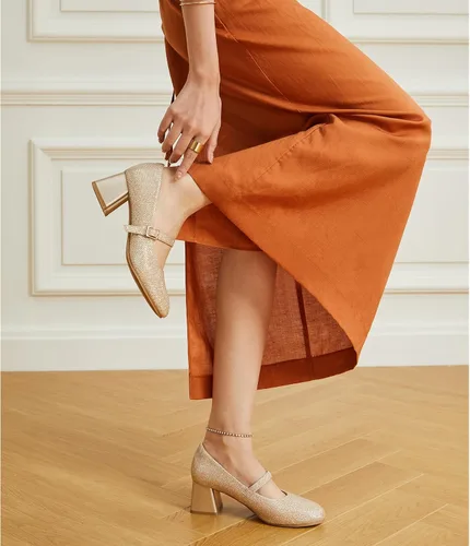 Vista 2 de Trary Mary Jane Shoes Women, Chunky Mary Janes Heels for Women Shoes Dressy Casual, Dress Shoes for Women Block Heels Closed Toe Mary Jane Pumps