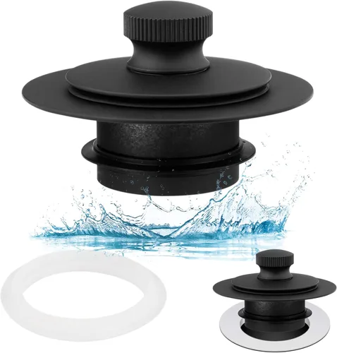 Vista 8 de Artiwell Tapón universal de drenaje de baño y tapa de elevación y giro, tapón de drenaje de bañera, reemplaza la elevación y giro, desagües