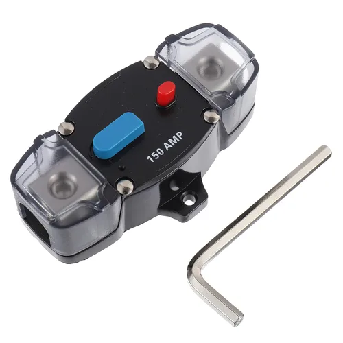 Vista 9 de Interruptor de circuito de recuperación automática de 50A 12-48 voltios CC con botón de reinicio manual para automotriz, RV, marino, barco (50Amp)
