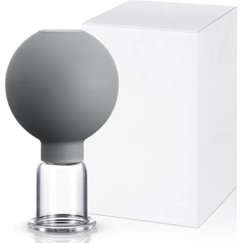 Vista 15 de Nuanchu Taza de ventosas faciales de vidrio, taza de silicona para masaje, succión al vacío, para cuerpo, cara, pierna, brazo, espalda, hombro, Negro