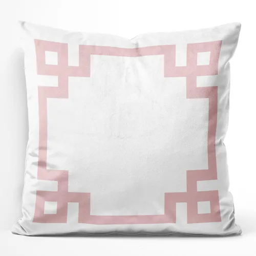 Vista 16 de Funda de almohada rectangular con cremallera en un lado impreso de 12 x 16 pulgadas, color blanco y rosa intenso Rosa fucsia