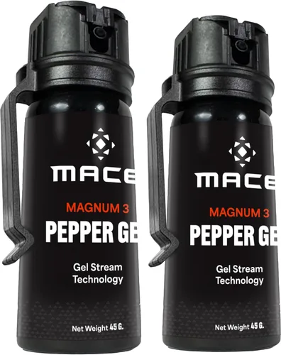 Vista 10 de Gel de Pimienta Mace - Fuerza Máxima de la Policía OC con Tinta UV, Sin Retroceso por Viento, Protección de Largo Alcance hasta 25 Pies, Serie