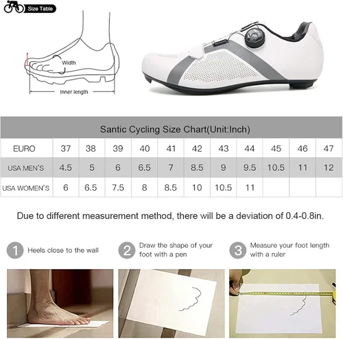 Vista 5 de Santic Zapatos de ciclismo unisex para interiores y ciclistas, adecuados para look Delta y Peleton