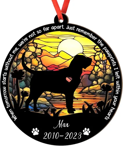 Vista 62 de Adorno personalizado para atrapasoles de sabueso afgano, adorno de Navidad de sabueso afgano – Regalo para perro amante, sabueso afgano