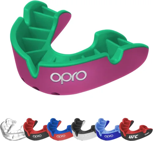 Vista 25 de OPRO Protector bucal moldeable de nivel plateado, ajuste esencial (negro/rojo) para niños y jóvenes, protector bucal de boxeo para artes marciales