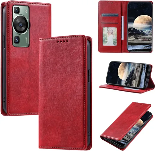 Vista 47 de Funda de cuero compatible con Google Pixel 7, compatible con Google Pixel 7 5G GVU6C GQML3 Flip Folio PU Funda de cuero negro