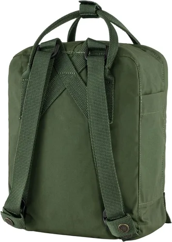 Vista 6 de Fjallraven Kanken Classic - Mochila pequeña para el día a día, Kånken Mini, talla única , Verde bosque