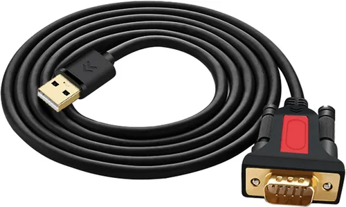 Vista 7 de Cable adaptador de 2 puertos USB a RS232 DB9 (9 pines) de 5 pies compatible con MAC OS, Windows, Android, Linux (2 puertos)