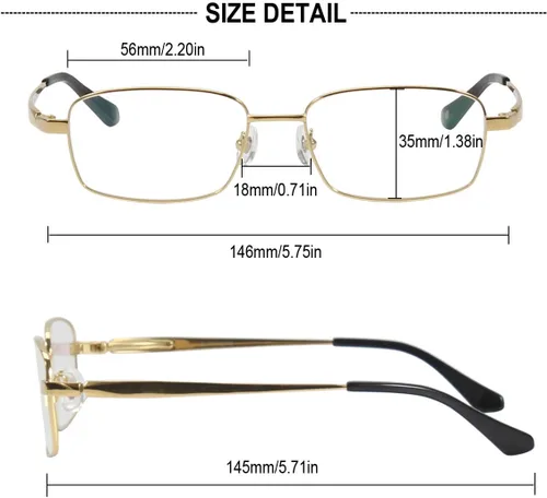 Vista 4 de Agstum Gafas ópticas de montura duradera de titanio con montura completa
