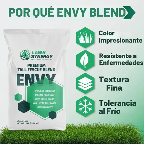 Vista 4 de Envy Turf Type Tall Fescue Grass Seed (50 lbs.) - 100% Weed Free - Drought Tolerant