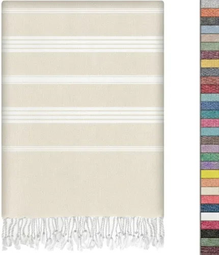 Vista 21 de EPHESUS TOWELS Toalla de playa turca de gran tamaño de 38 x 70 pulgadas, diseño sultán, toalla turca para playa, baño, piscina, gimnasio, yoga