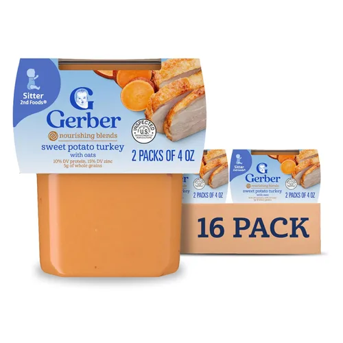 Vista 11 de Gerber Baby Food 2nd Foods, cena, puré de pollo con manzana, tubos de 4 onzas, paquete de 2 (paquete de 8)