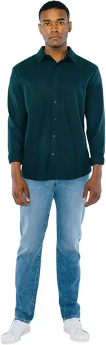 Vista 5 de American Apparel Camisa clásica de franela de manga larga para hombre, Bosque