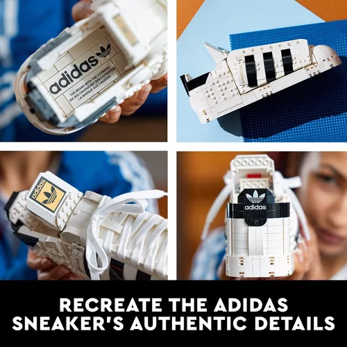 Vista 11 de LEGO 10282 Adidas Originals Superstar - Juego de construcción de coleccionistas para adultos, modelo de zapato coleccionable, 18 años +