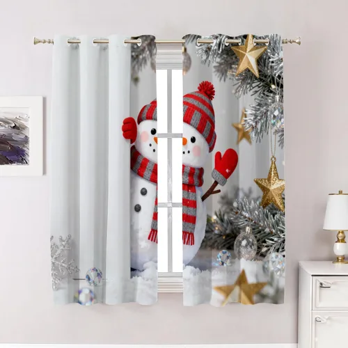 Vista 79 de Cortinas opacas de poliéster multicapa para ventanas de padre e hijo, 2 unidades, 26 x 24 pulgadas