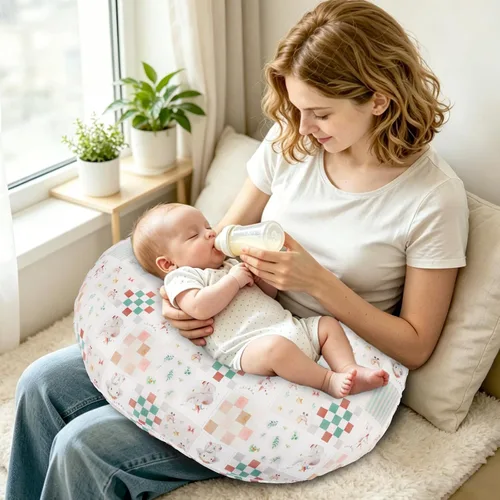 Vista 7 de SWESEN Fundas de almohada de lactancia, funda de lactancia ultra suave para almohadas de lactancia, funda de almohada elástica para bebés y niños
