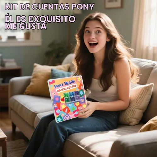 Vista 7 de LIS HEGENSA Kandi - Juego de cuentas de pony a granel, para hacer collares, joyas, trenzar el cabello, pulseras, cuentas de plástico