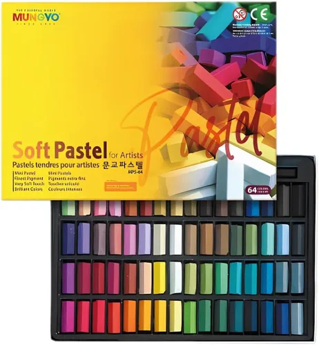 Vista 7 de Mungyo juego de 48 pasteles de colores surtidos, no tóxicos, tizas cuadradas