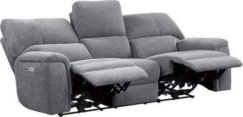 Vista 5 de Lexicon Evanside Wall Hugger - Sofá reclinable eléctrico, color carbón