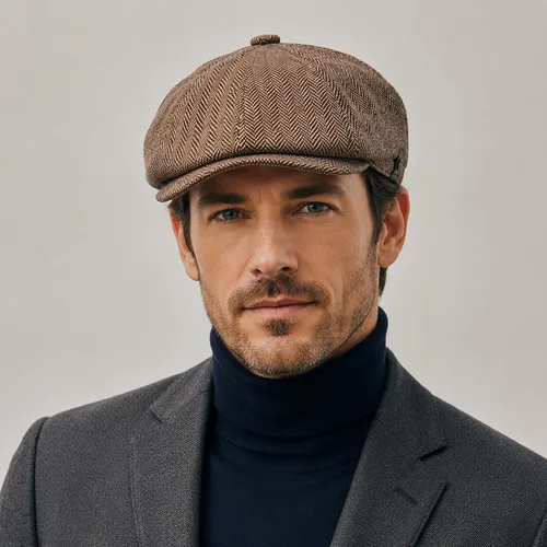 Vista 6 de Gvhntk 2 gorras planas de espiga para hombre