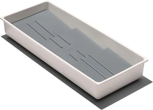 Vista 8 de OXO Cajón Good Grips, organizador grande de herramientas de cocina expandible, color blanco