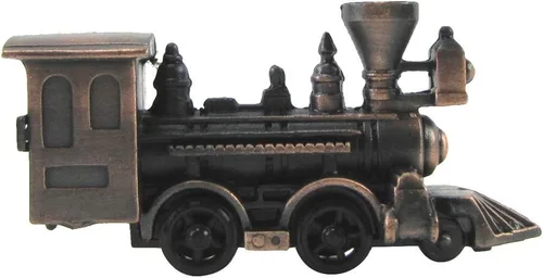 Vista 5 de Treasure Gurus Die Cast Modelo Locomotora Sacapuntas Diecast Steam Engine Train Railfan Gift