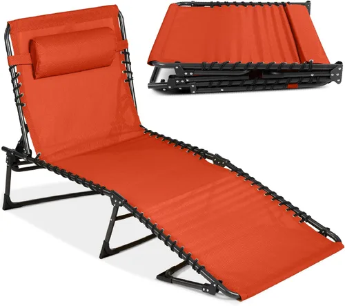 Vista 19 de Best Choice Products - Tumbona para patio reclinable, plegable, portátil para exteriores, con 8 posiciones, asas, capacidad de 300 libras