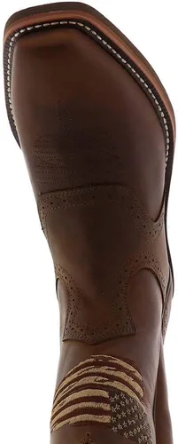 Vista 2 de Ariat Roughstock - Botas patrióticas de punta cuadrada para hombre, color marrón, 1