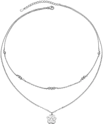 Vista 16 de Collares en Capas para Mujeres Plata de Ley S925 Gargantillas Collar para Mujeres Círculo/Corazón/Doble Círculo/Cruz/Estrella/Collar de Mal de Ojo
