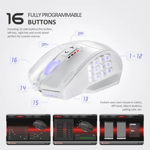 Vista 24 de Mouse de gaming (Venus), Negro