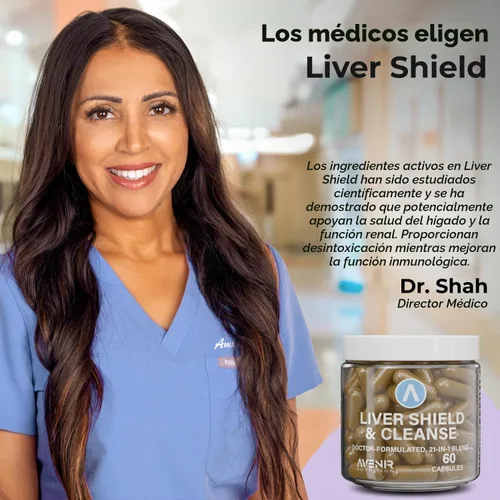 Vista 4 de Avenir Nutrition Liver Shield & Cleanse Suplemento de desintoxicación y reparación de limpieza hepática a base de hierbas Suplementos