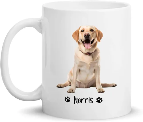 Vista 29 de Taza de café personalizada Golden Retriever con nombre para mamá o papá del perro, regalo personalizado para los amantes de los perros, taza de Taza