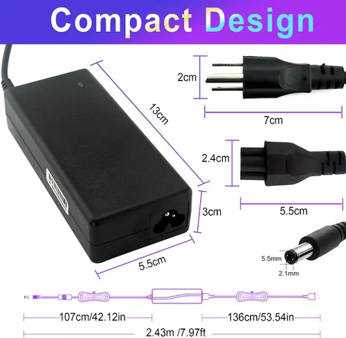 Vista 2 de Fuente de alimentación de 12 V, 7 A, 84 W, adaptador de CA AurGun de 100 V-240 V a CC 12 voltios 7 amperios convertidor de energía transformador