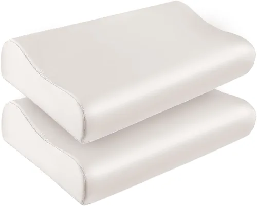 Vista 16 de THXSILK 19 Momme - Funda de almohada 100% seda de morera para almohada de espuma viscoelástica de contorno, funda de almohada cervical, paquete de 1