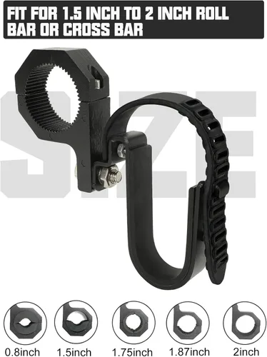 Vista 4 de SUNPIE Soporte de Rack para Herramientas de Caza para UTV - Soporte Universal de Barra Transversal para Polaris Canam Pioneer/Talon Kawasaki Arctic