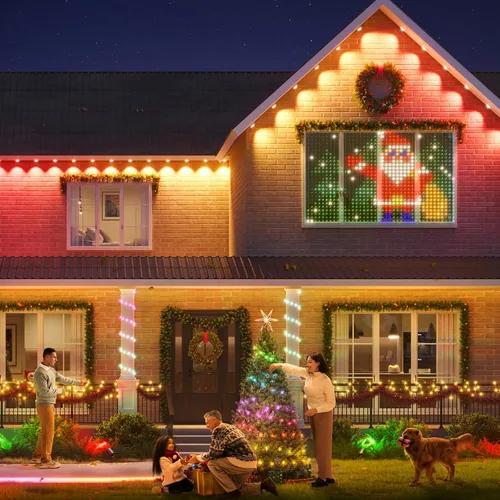 Vista 8 de AHAWILL Luces RGB Permanentes para Exteriores con Impermeabilidad IP67, Guirnalda de Luces Inteligentes para Exteriores con Control Remoto, Luces