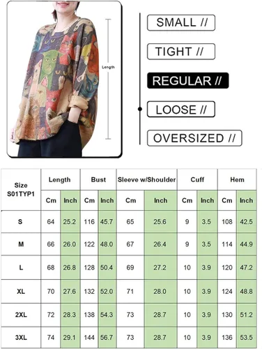 Vista 5 de YESNO - Suéter tejido de ajuste holgado y manga larga para mujer, con estampado gráfico, sin botones, casual - S01