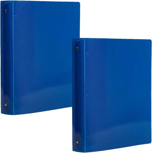 Vista 42 de JAM PAPER Carpeta de plástico de 1 pulgada, carpeta blanca de 3 anillas, se vende individualmente Blanco