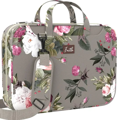Vista 3 de DEHITE Bible Cover Case for Women – Floral Black Bible Bag Carrying Case – Messenger Bag