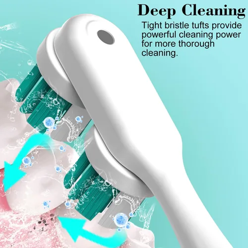 Vista 5 de Cabezales de repuesto compatibles con cepillo de dientes Spinbrush Pro Clean, paquete de 10 Repuesto de cabezal de cepillo, adultos