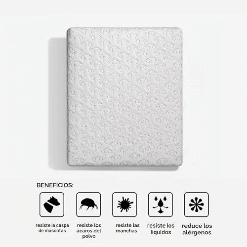 Vista 2 de Bedgear Ver-Tex Protector de Colchón Refrescante Individual - Funda de Colchón Impermeable y de Enfriamiento Instantáneo para Cama - Bolsillos