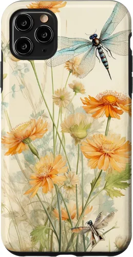 Vista 13 de Cute Vintage Illustration Daisy Flowers Dandelion Dragonfly Case for iPhone 17