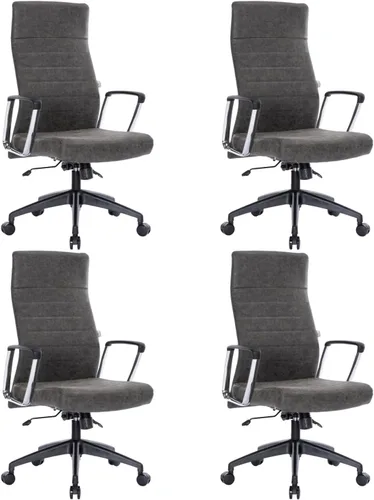 Vista 18 de LeisureMod Hilton Leather Executive Office Chair, Adjustable Height Negro