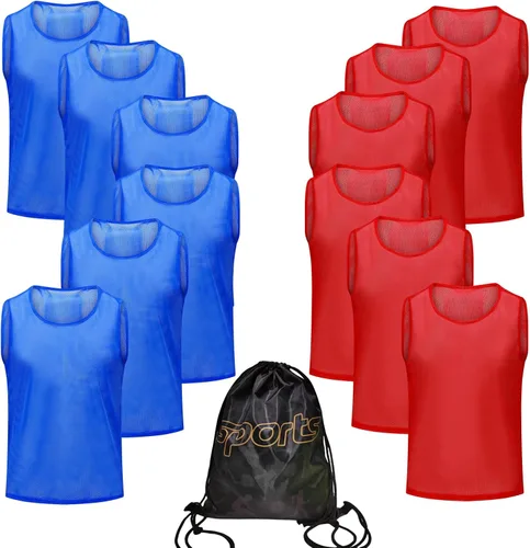Vista 9 de 12/24/48PCS Pinnies Youth Team Pennies para Deportes Niños y Chalecos Scrimmage para Fútbol Baloncesto Jersey Practice