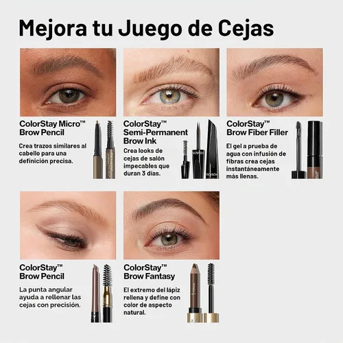 Vista 11 de Revlon ColorStay Micro - Lápiz para cejas, color rubio ceniza 451, 0.003 onzas Waterproof eyebrow pencil with micro tip and spoolie brush. Infused