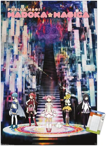 Vista 11 de Trends International Puella Magi Madoka Magica Wall Poster, 34L x 22.4W, Gray Framed Version Versión enmarcada gris