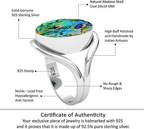 Vista 4 de Anillo de piedras preciosas naturales para mujer, perla, ojo de tigre, lapislázuli, cristal ovalado, bohemio, auténtica plata de ley 925, joyería