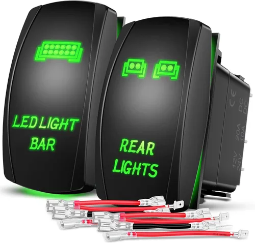 Vista 34 de Nilight 90005B Interruptor Basculante Láser Momentáneo de 7 Pines para Cabrestante en Kit de Arnés de Cableado para Cabrestante 20A/12V 10A/24V