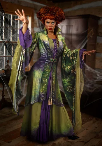 Vista 2 de Disfraz de Winifred Sanderson para Mujer de Hocus Pocus de Disney Multicolor
