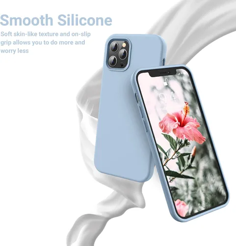 Vista 3 de [Usado] OTOFLY - Funda protectora compatible con iPhone 12 Pro Max de 6.7” (2020), serie Silky and Soft Touch, goma suave de silicona líquida